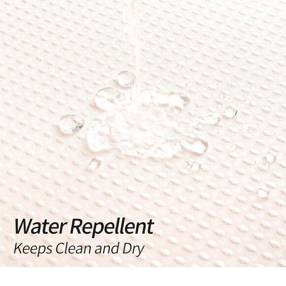 MitoVilla Pink Shower Curtain 72 X 78, Long Waffle Fabric Shower Curtain - Picture 6 of 6